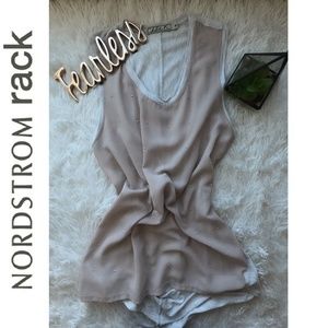 3/$10 Blush High Low Cowl Back Sheer Tank Blouse